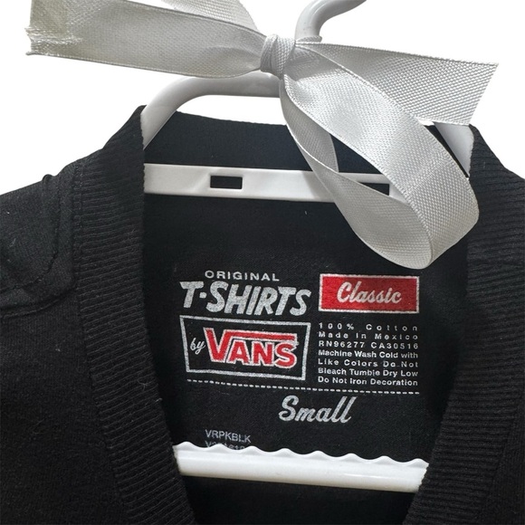 Vans classic black graphic party T-Shirt unisex Sz Small tee funny short sleeve - Picture 3 of 5